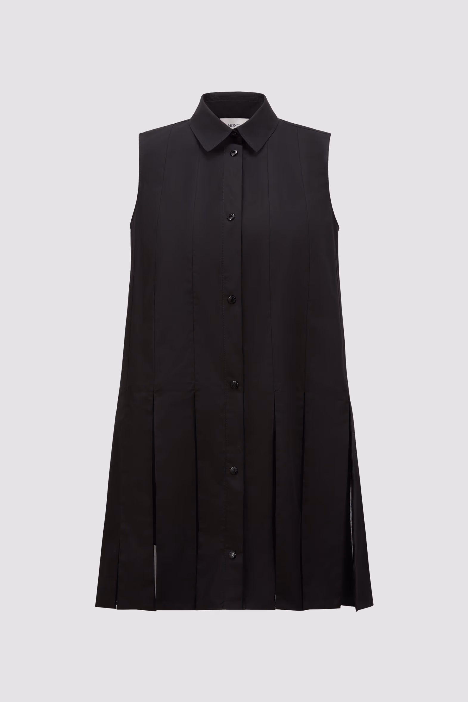 Cotton & Silk Mini Shirt Dress Women Black Moncler 2